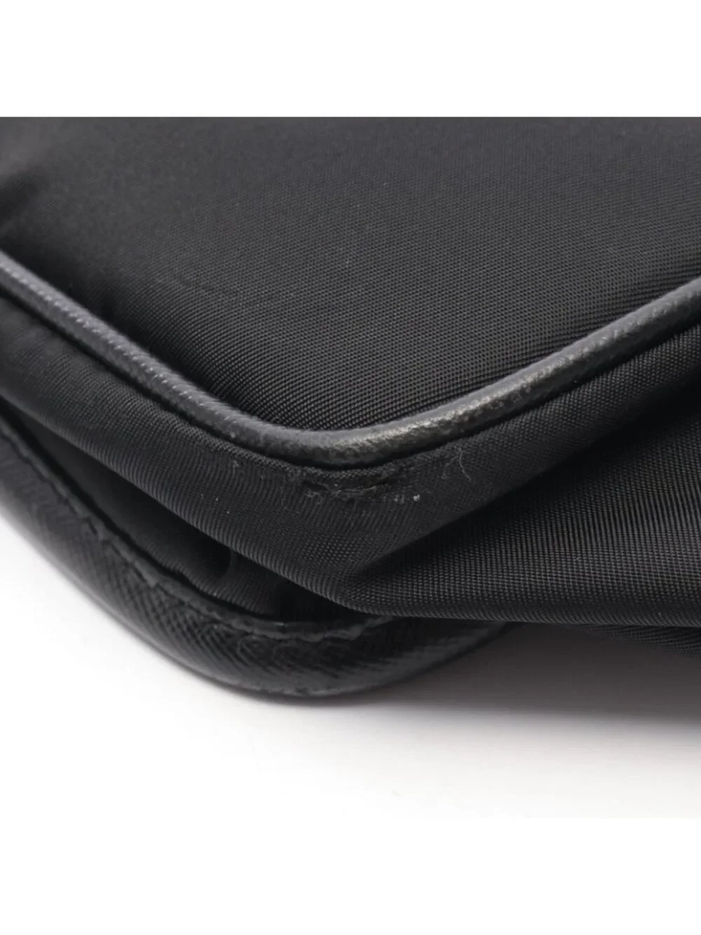 Prada Shoulder Bag Black Nylon Leather
